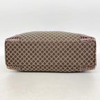Celine Tote Bag Macadam Nylon Canvas Brown Champagne Gold — view 3