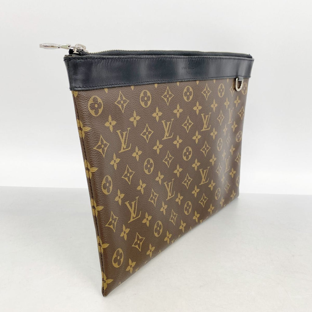 Louis Vuitton Clutch Monogram Macassar Pochette Discovery Brown Black — view 2