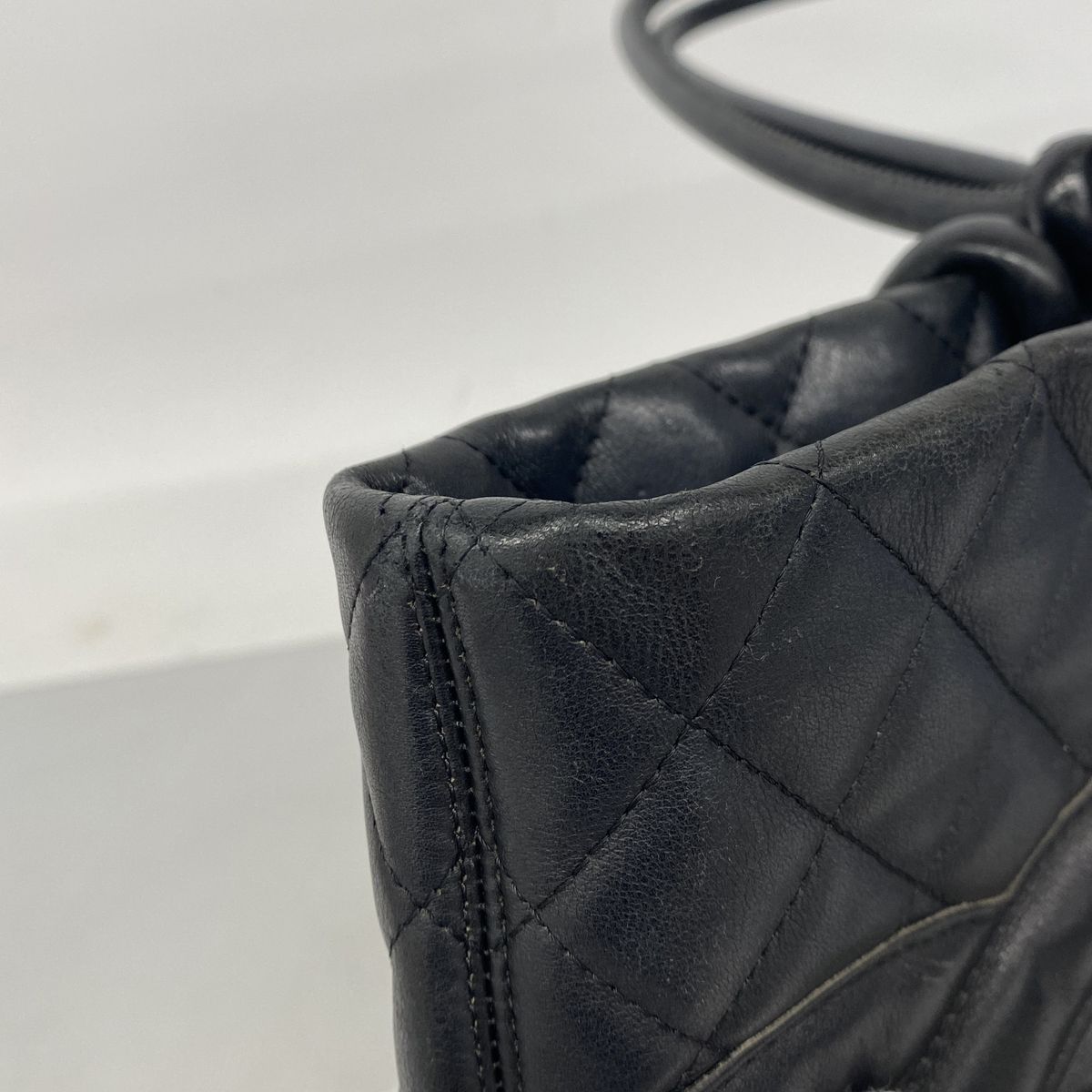 Chanel Tote Bag Cambon Lambskin Black Silver — view 6