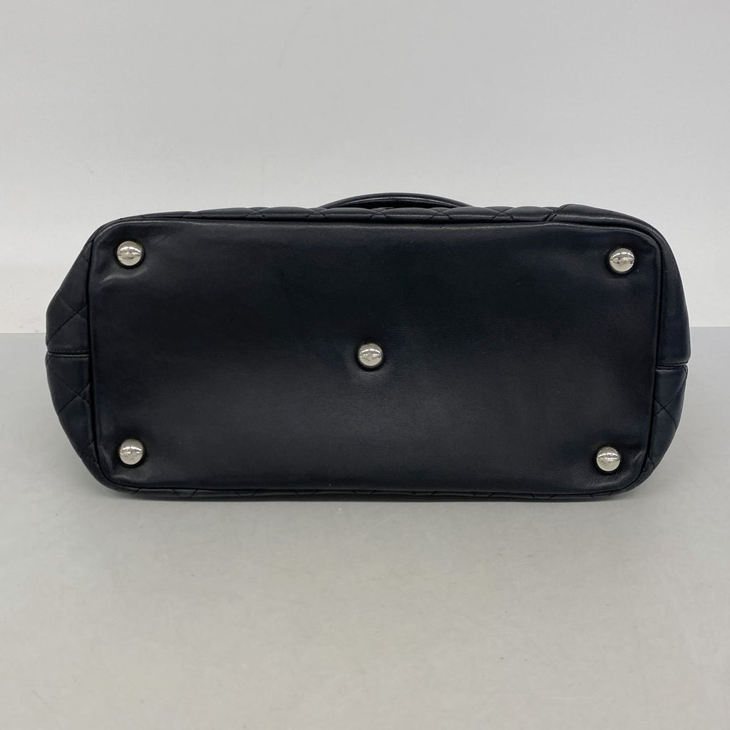 Chanel Tote Bag Cambon Lambskin Black Silver — view 3