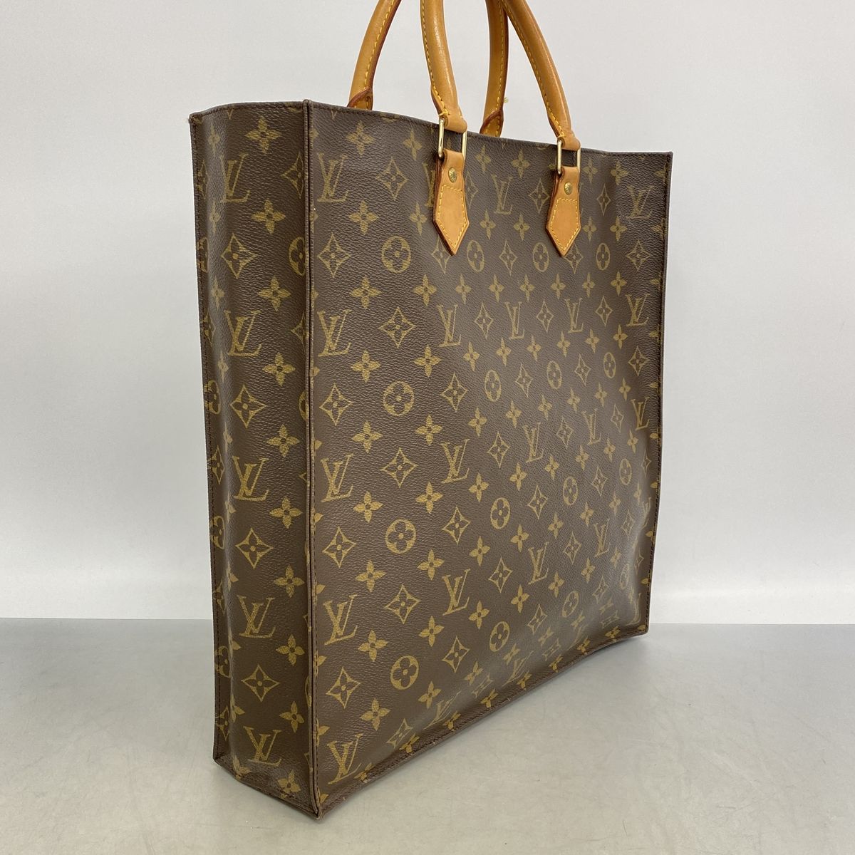 Louis Vuitton Tote Bag Monogram Sac Plat Brown — view 2