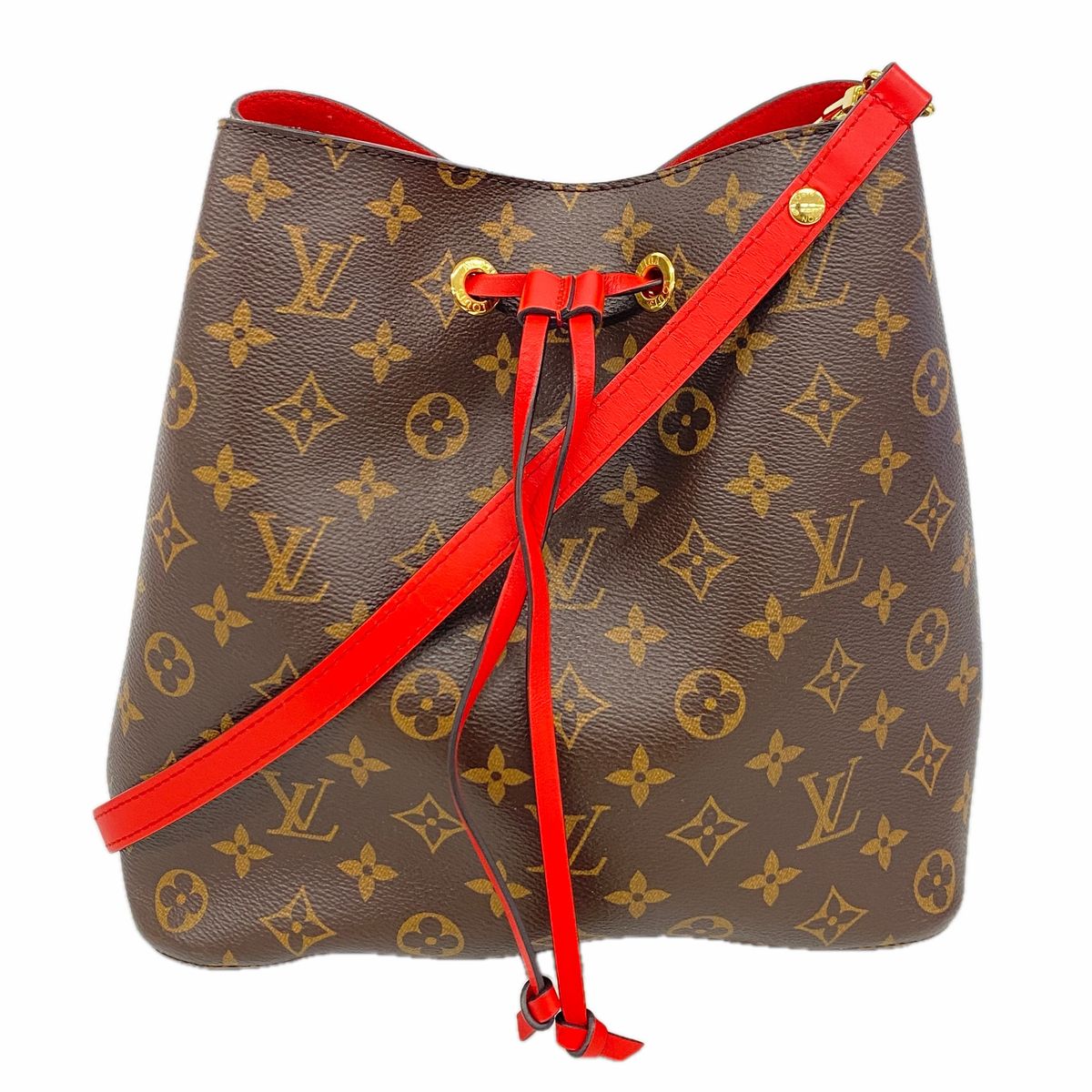Louis Vuitton Shoulder Bag Monogram Neo Noe Brown Coquelicot