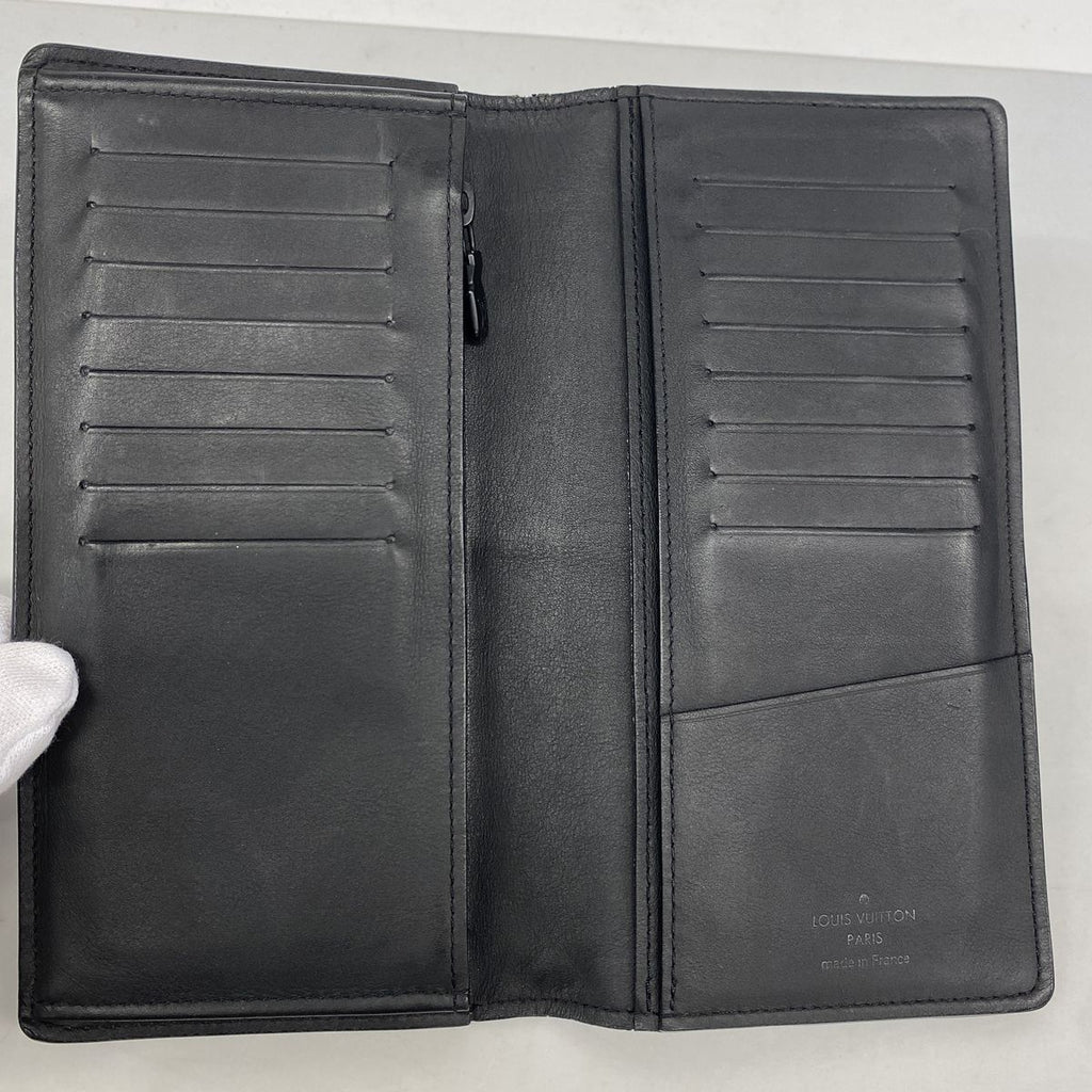 Louis Vuitton Wallet Monogram Shadow Portefeuille Brazza Black — view 3