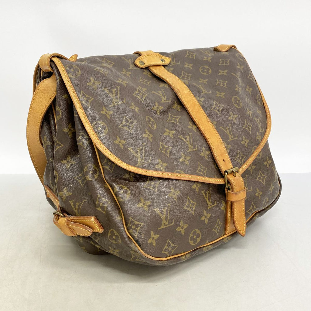 Louis Vuitton Shoulder Bag Monogram Saumur 35 Brown — view 2
