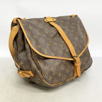 Louis Vuitton Shoulder Bag Monogram Saumur 35 Brown — view 2