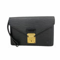 Louis Vuitton Clutch Epi Pochette Series Dragonne Noir