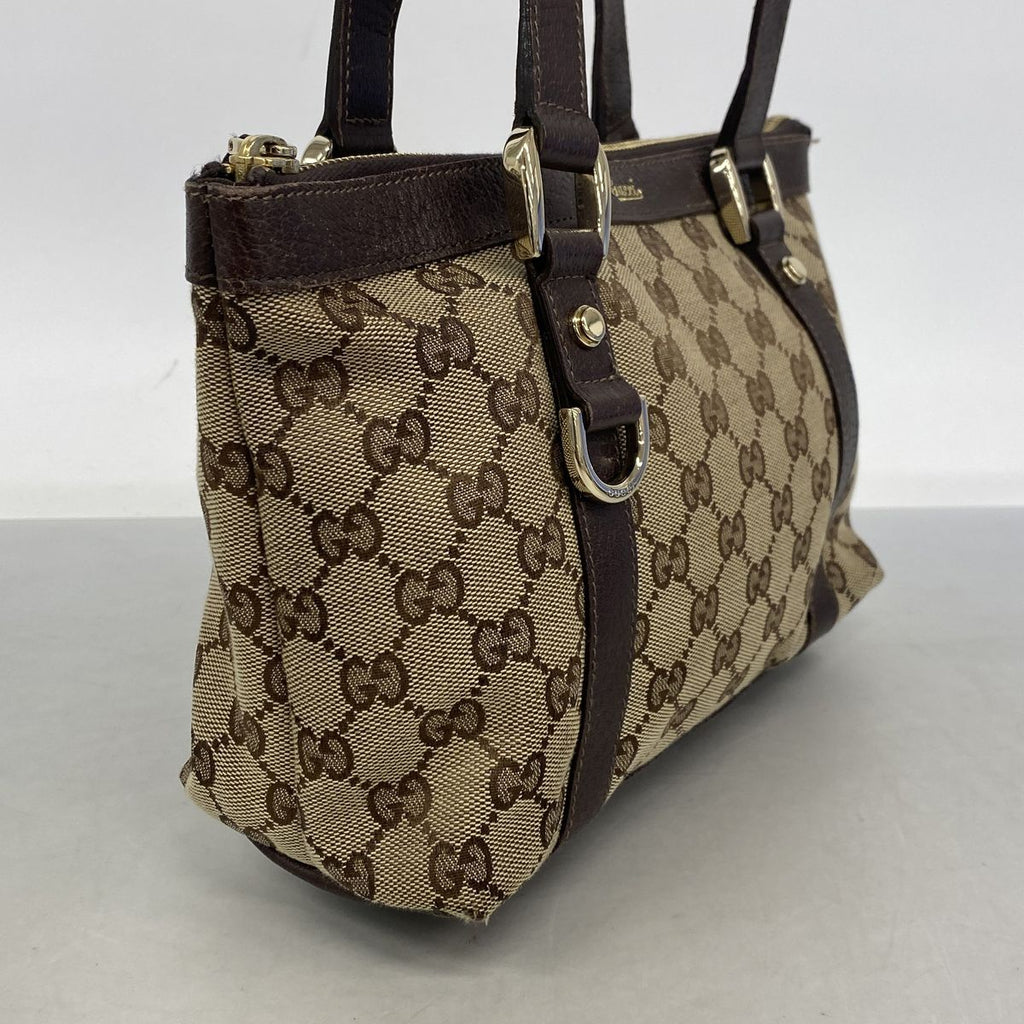 Gucci Handbag GG Canvas Brown Gold — view 2
