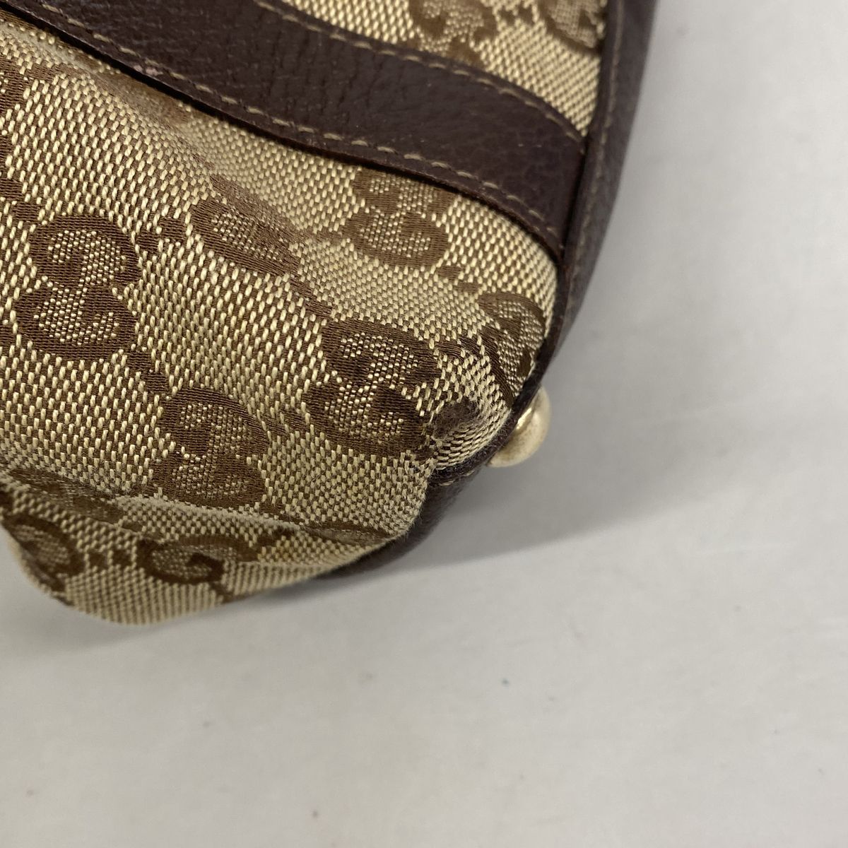 Gucci Handbag GG Canvas Brown Gold — view 6