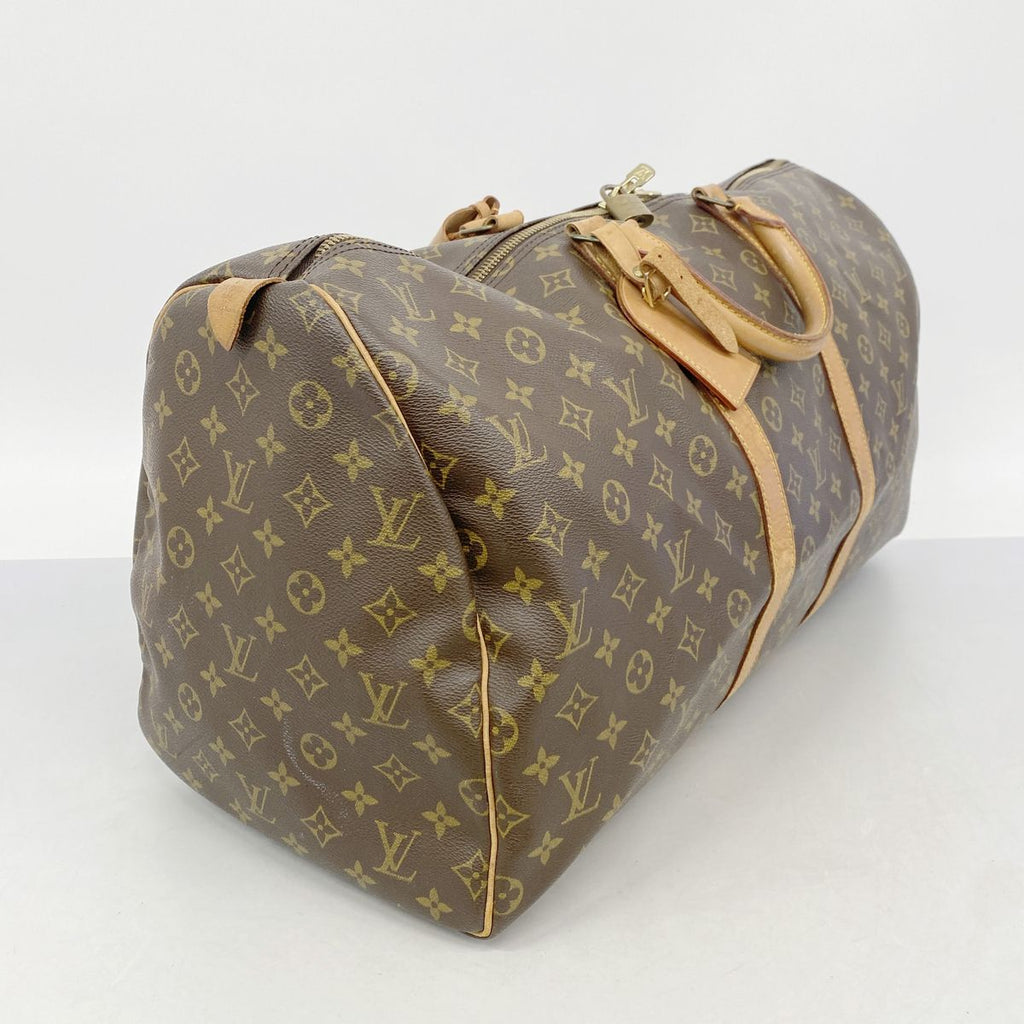 Louis Vuitton Boston Bag Monogram Keepall 55 Brown — view 2