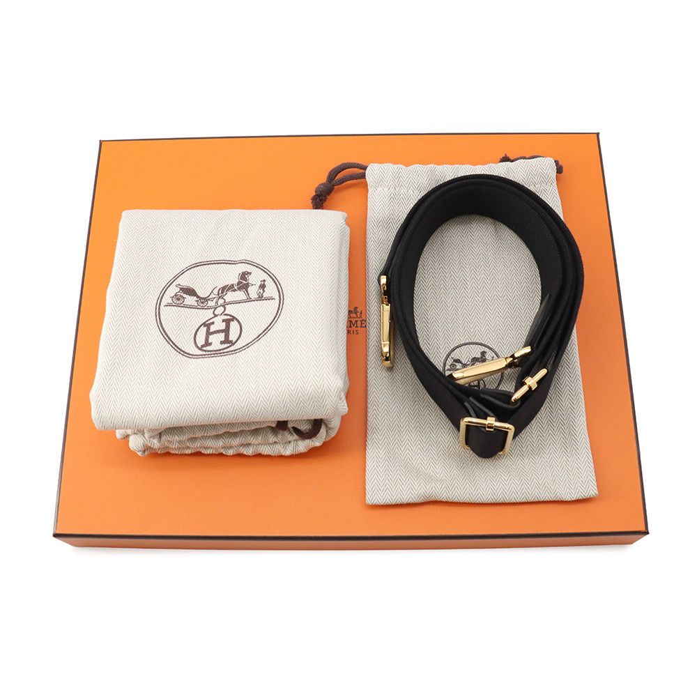 Hermes Shoulder Bag Evelyne 3 23 Black Gold Taurillon Clemence — view 6