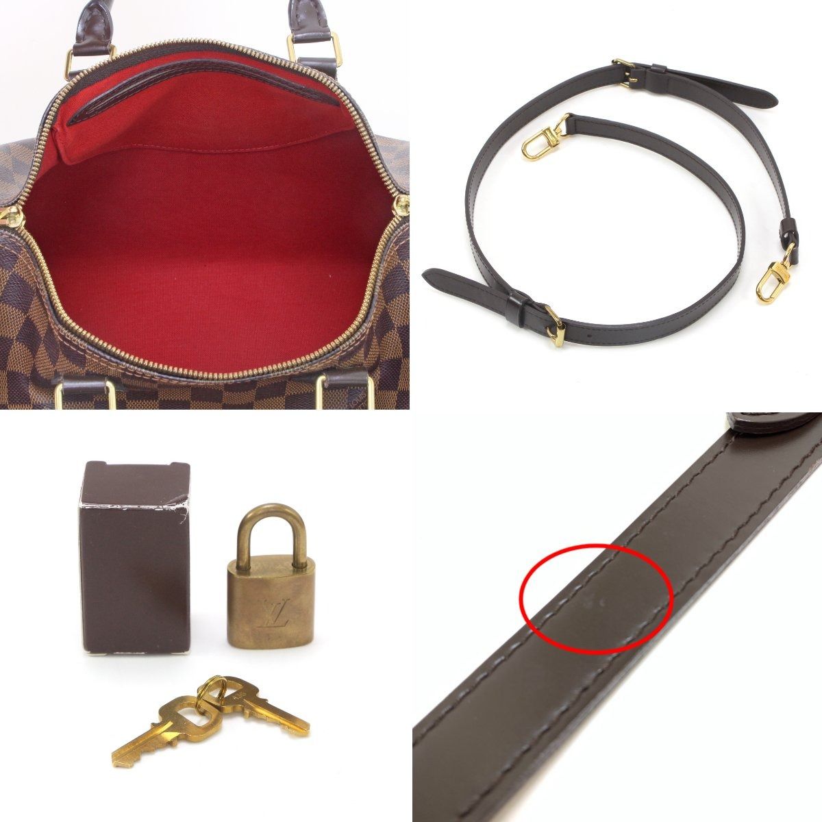 Louis Vuitton $$ Bag Handbag Damier Speedy Bandouliere 30 — view 7
