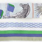 Hermes Twilly Grand Thetre Nouveau Scarf Silk Blue Green White — view 7