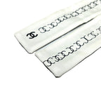Chanel Scarf CC Logo Bicolor Silk Black — view 6