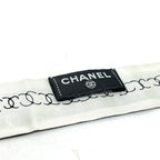 Chanel Scarf CC Logo Bicolor Silk Black — view 2