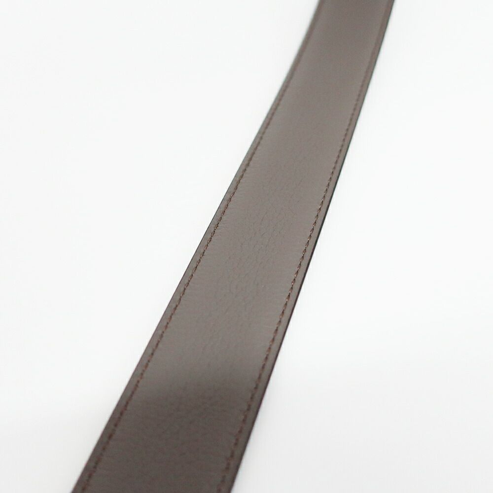 Hermes Belt Buckle Panash Leather 32 Black Gray Silver Reversible — view 7