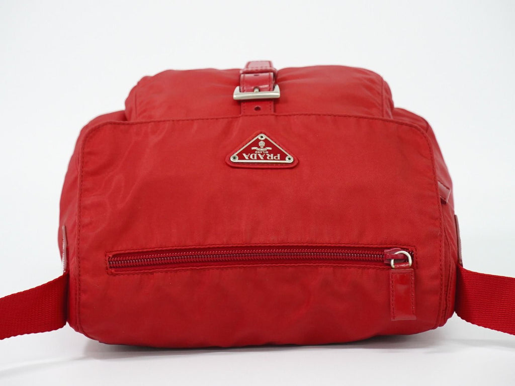Prada Vela Shoulder Bag Pochette Nylon Red — view 5