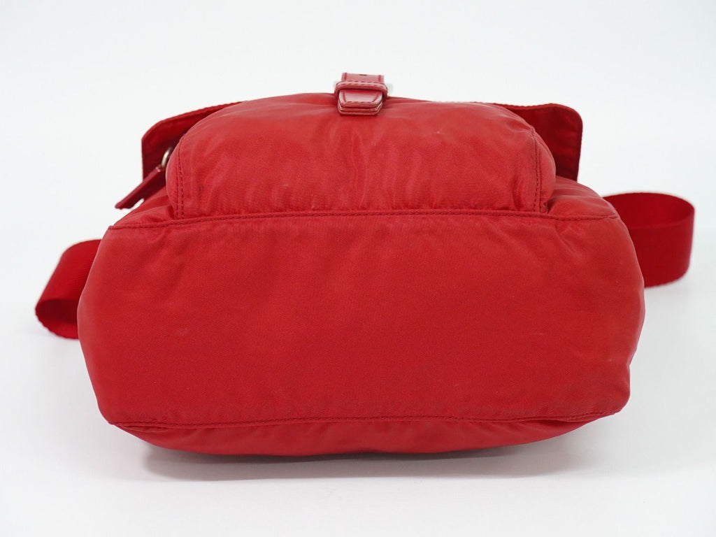 Prada Vela Shoulder Bag Pochette Nylon Red — view 3