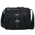Prada Nylon Shoulder Bag Pochette Black