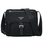 Prada Nylon Shoulder Bag Pochette Black