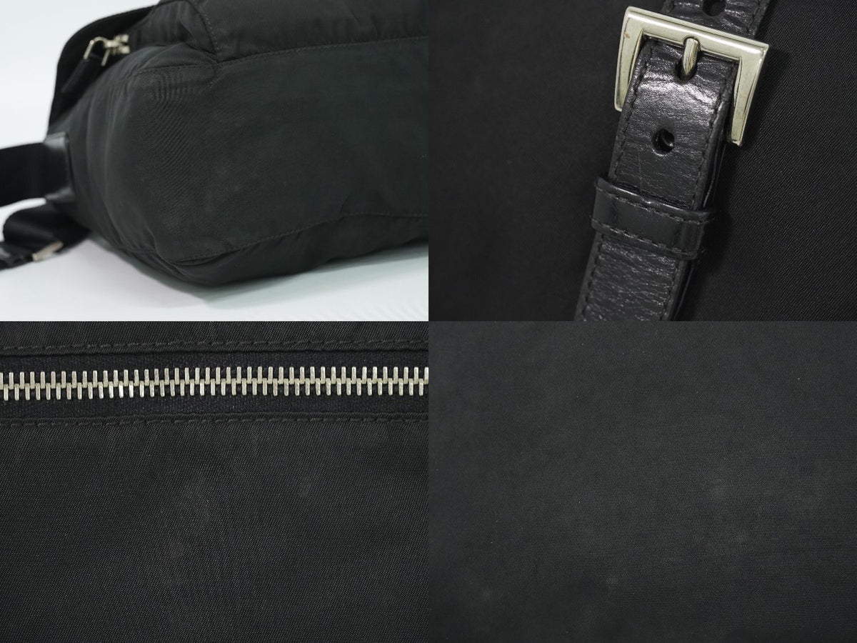 Prada Nylon Shoulder Bag Pochette Black — view 7
