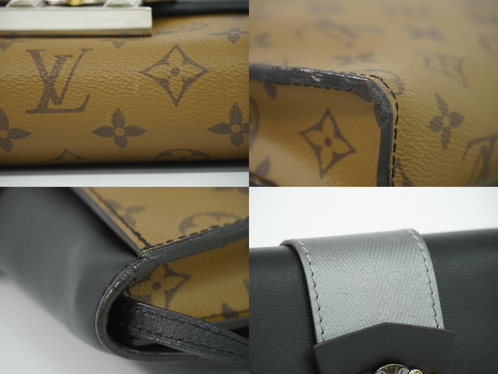 Louis Vuitton LV Pochette Column Monogram Reverse 2-Way Shoulder Bag Clutch — view 7