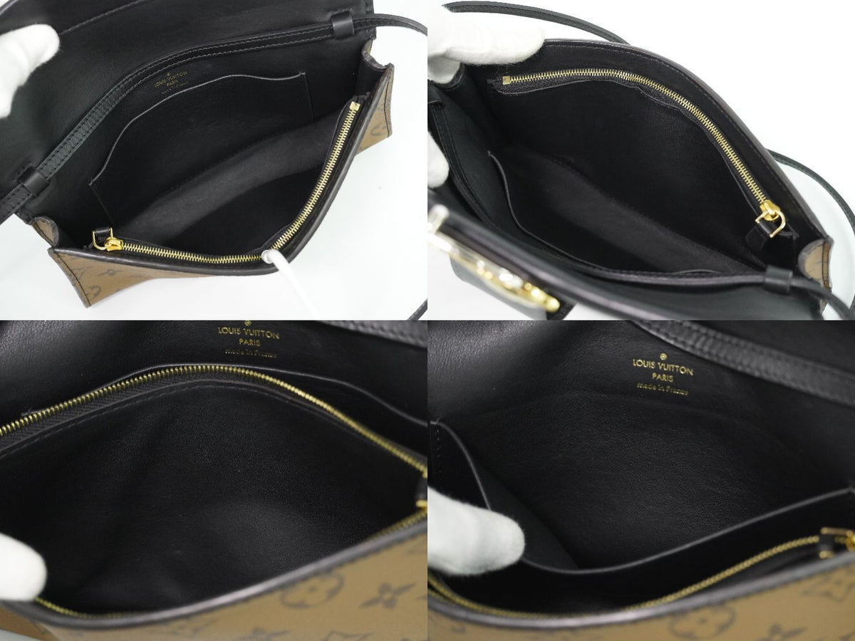 Louis Vuitton LV Pochette Column Monogram Reverse 2-Way Shoulder Bag Clutch — view 8