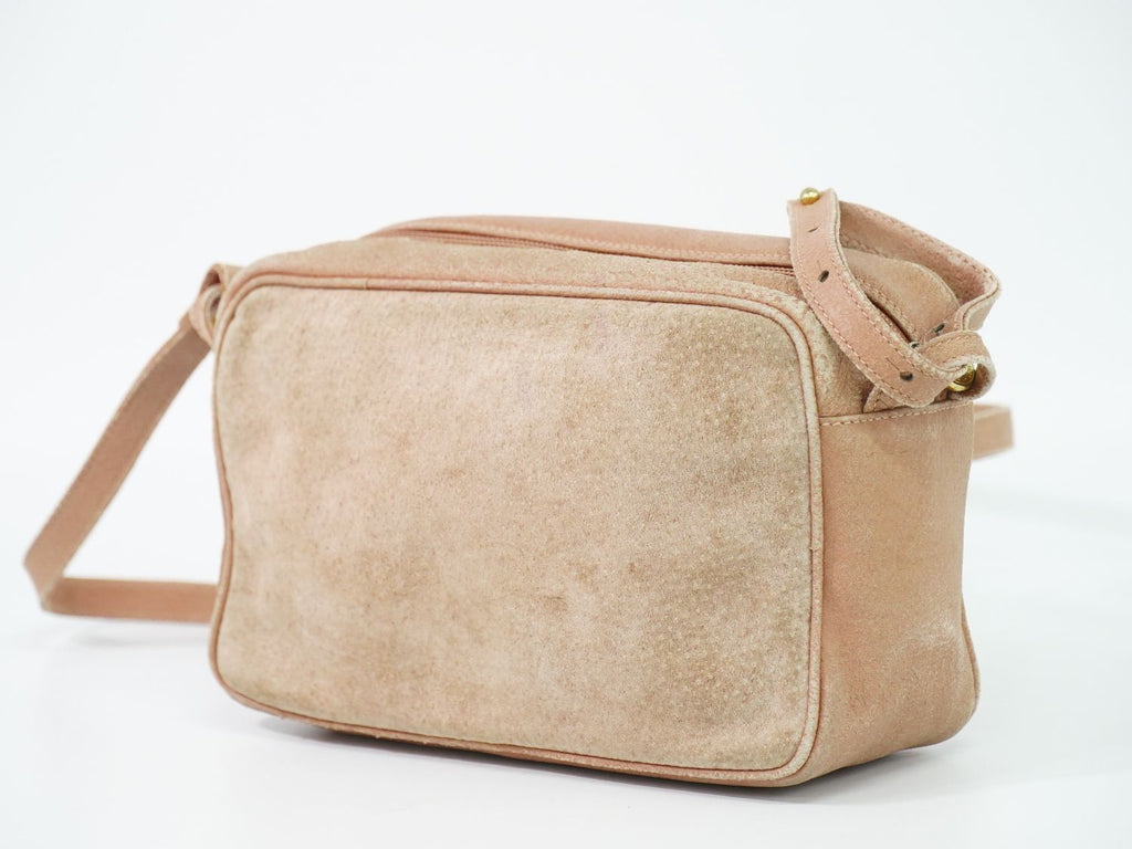 Fendi Suede Leather Shoulder Bag Pochette Pink — view 2