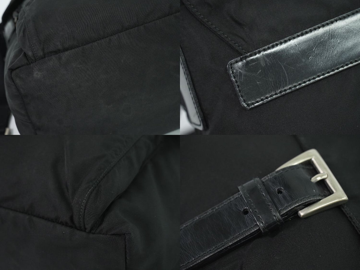 Prada Nylon Shoulder Bag Pochette Black — view 7