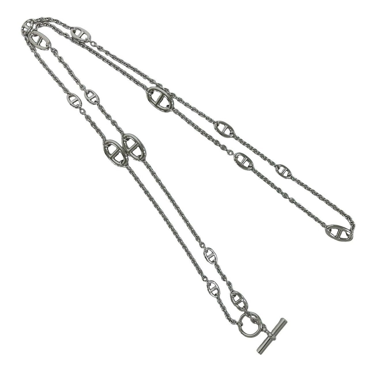 Hermes Farandole Necklace 925 Sterling Silver Long Chain — view 6