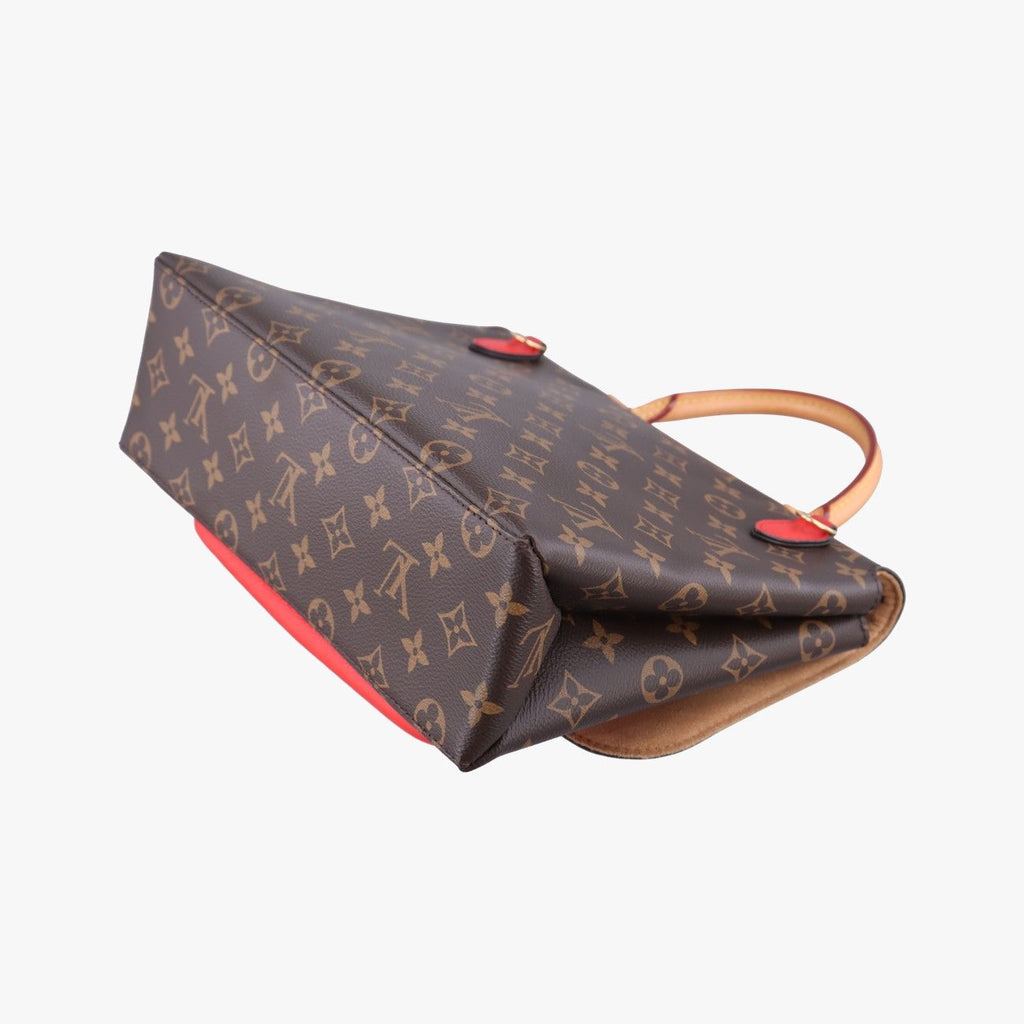 Louis Vuitton Marignan Monogram Brown Coquelicot Canvas Calfskin — view 6