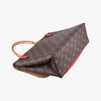 Louis Vuitton Marignan Monogram Brown Coquelicot Canvas Calfskin — view 7