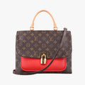 Louis Vuitton Marignan Monogram Brown Coquelicot Canvas Calfskin