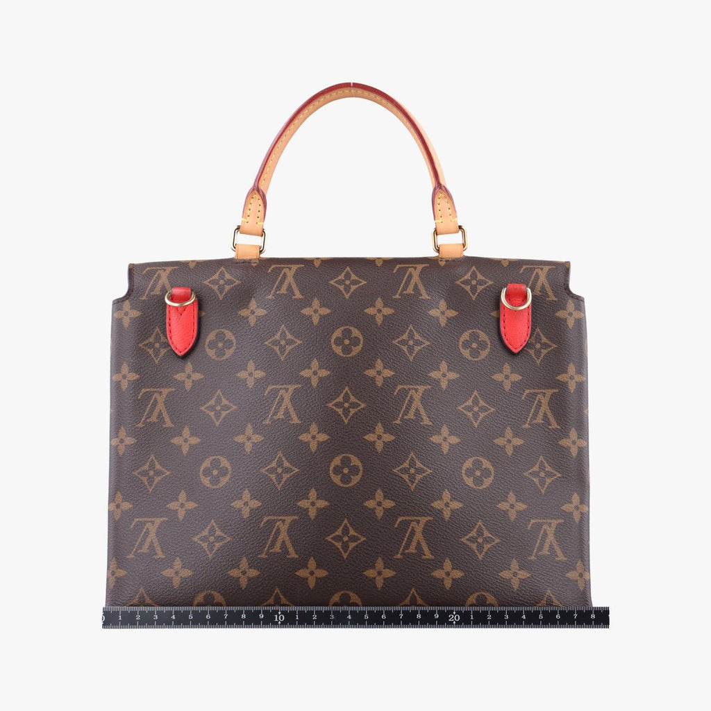 Louis Vuitton Marignan Monogram Brown Coquelicot Canvas Calfskin — view 2