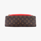 Louis Vuitton Marignan Monogram Brown Coquelicot Canvas Calfskin — view 3