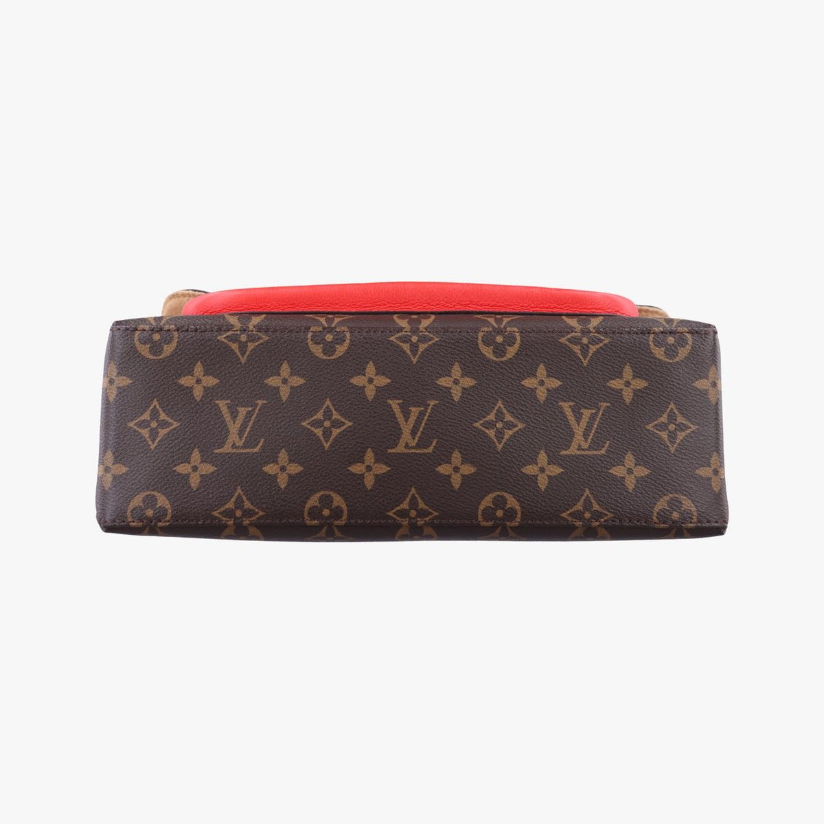 Louis Vuitton Marignan Monogram Brown Coquelicot Canvas Calfskin — view 3