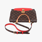 Louis Vuitton Marignan Monogram Brown Coquelicot Canvas Calfskin — view 8