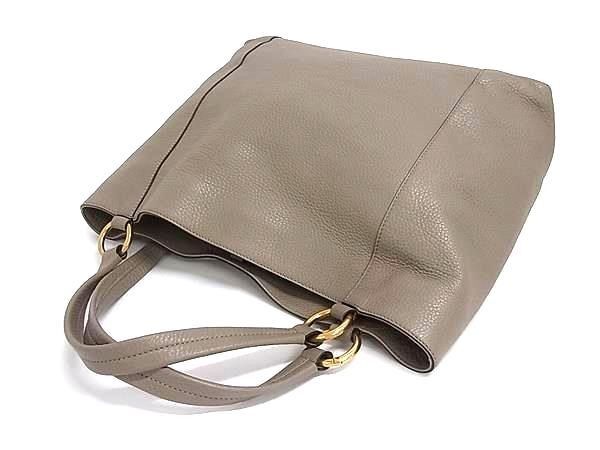 Gucci Tote Bag Interlocking G Greige Leather Gold — view 3