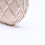 Chanel Quilted Airpods Case Coin Purse CC Logo Leather Champagne Gold — view 7