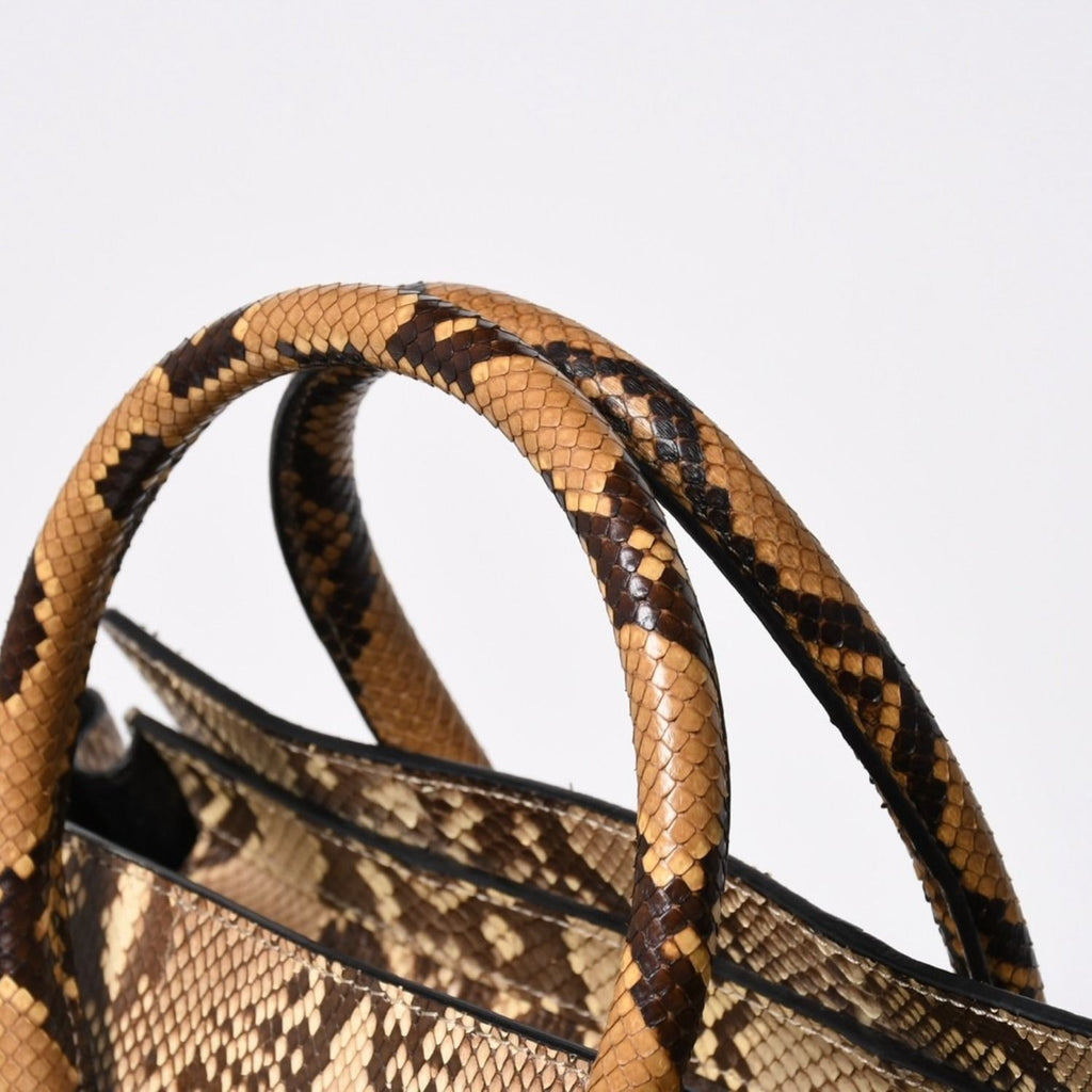 Celine Luggage Handbag Beige Brown Dark Gold — view 5