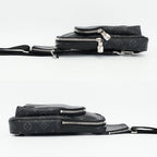Louis Vuitton Avenue Sling Bag Monogram Eclipse Leather Black Silver — view 4