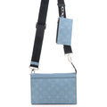 Louis Vuitton Gaston Wearable Wallet Taigarama Blue Ciel Shoulder Bag Monogram