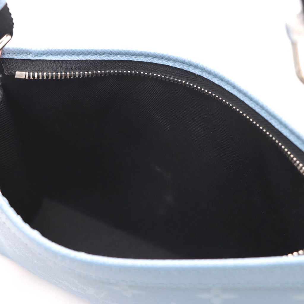 Louis Vuitton Gaston Wearable Wallet Taigarama Blue Ciel Shoulder Bag Monogram — view 7