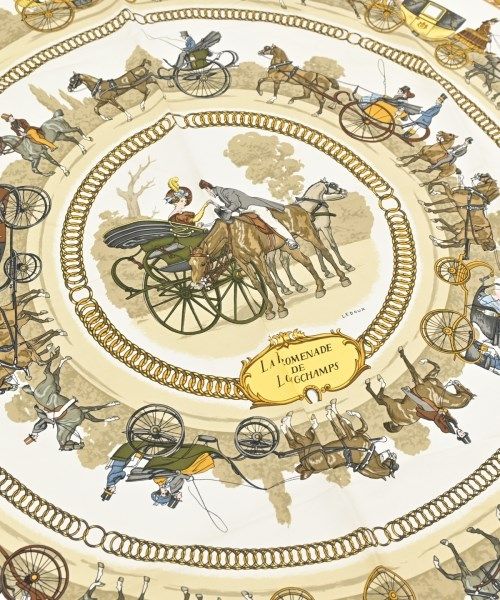 Hermes Bandana Scarf Beige — view 2