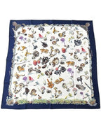 Hermes Bandana Scarf Navy