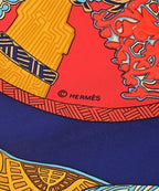 Hermes Bandana Scarf Navy — view 5