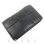 Bottega Veneta Cassette Business Card Case Dark Green Orange