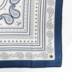 Hermes Carre Geant Grand Appara Bandana Scarf Cashmere Silk Navy — view 7