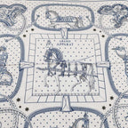 Hermes Carre Geant Grand Appara Bandana Scarf Cashmere Silk Navy — view 2