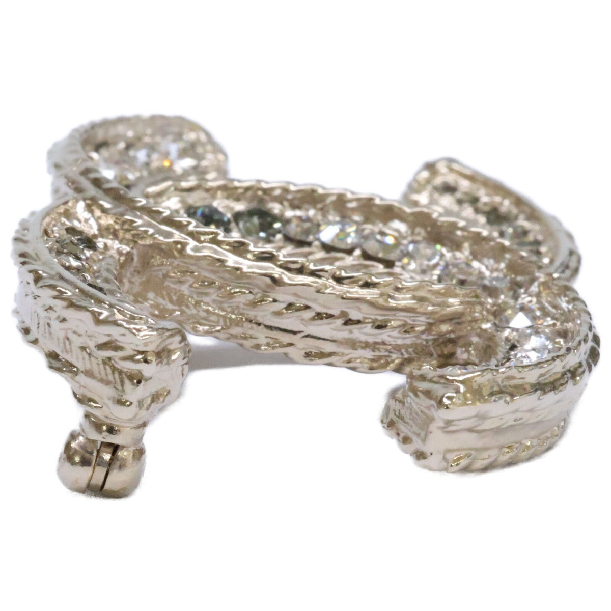 Chanel CC Logo Rhinestone Brooch — view 4