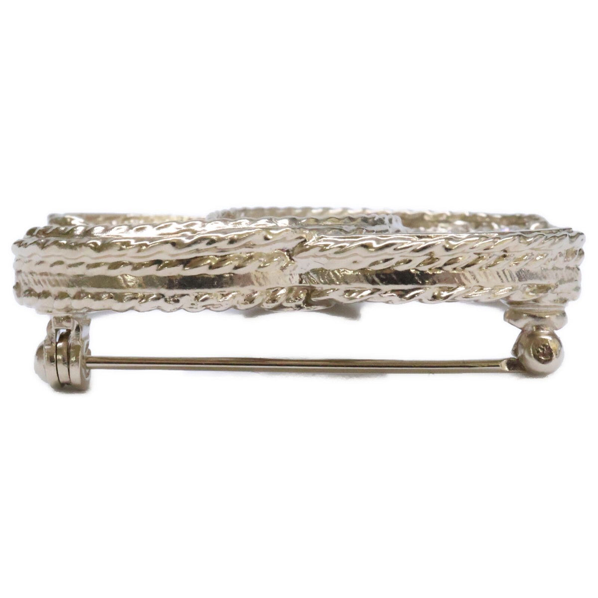 Chanel CC Logo Rhinestone Brooch — view 5